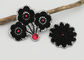 El bordado negro de la flor remienda color/tamaño modificados para requisitos particulares formados Wintersweet proveedor