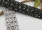 Ajuste elástico de la cinta de los diamantes artificiales, negro/cinta elástico magnífica del estiramiento de la plata proveedor